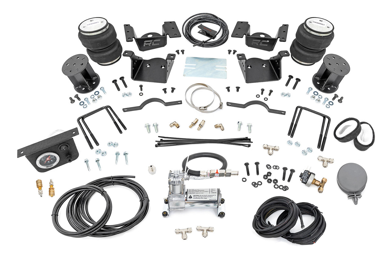 Rough Country - Air Spring Kit w/compressor - 7.5 Inch Lift Kit - Chevy/GMC 2500HD/3500HD (11-19) - 100074C