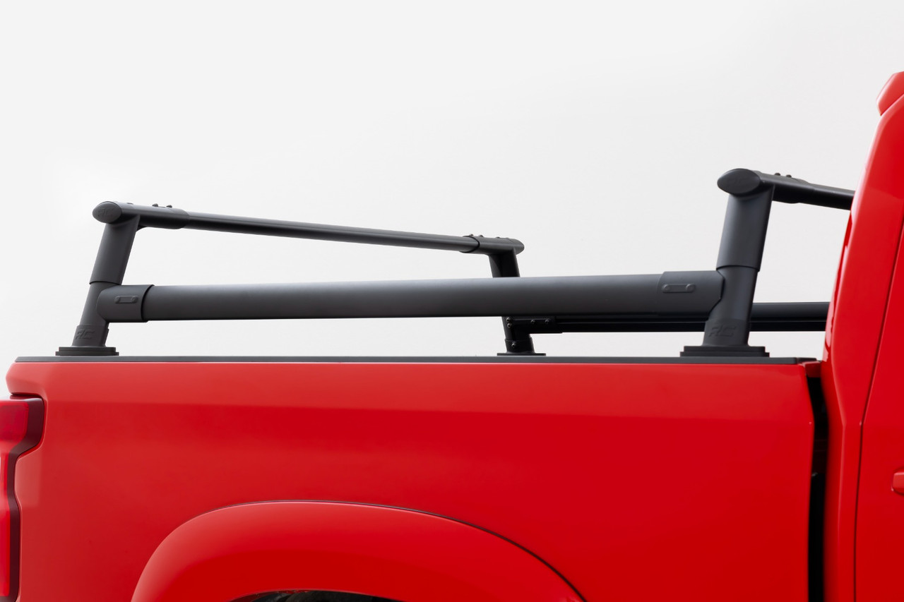 Rough Country - Bed Rack - Half Rack - Aluminum - Chevy Silverado 1500 2WD/4WD (2019-2025 & Classic) - 10204