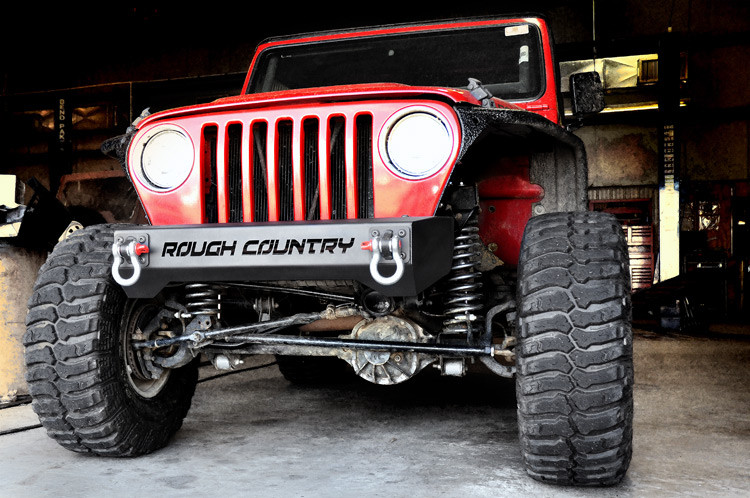 Rough Country - D Ring Shackles and Mounts - TJ Stubby - XJ Winch - Jeep Cherokee XJ (84-01)/Wrangler TJ (97-06) - 1058