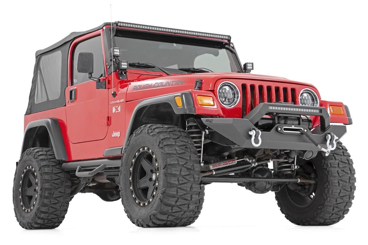 Rough Country - Front Bumper - Rock Crawler - Jeep Wrangler TJ (97-06)/Wrangler Unlimited (04-06) - 10595