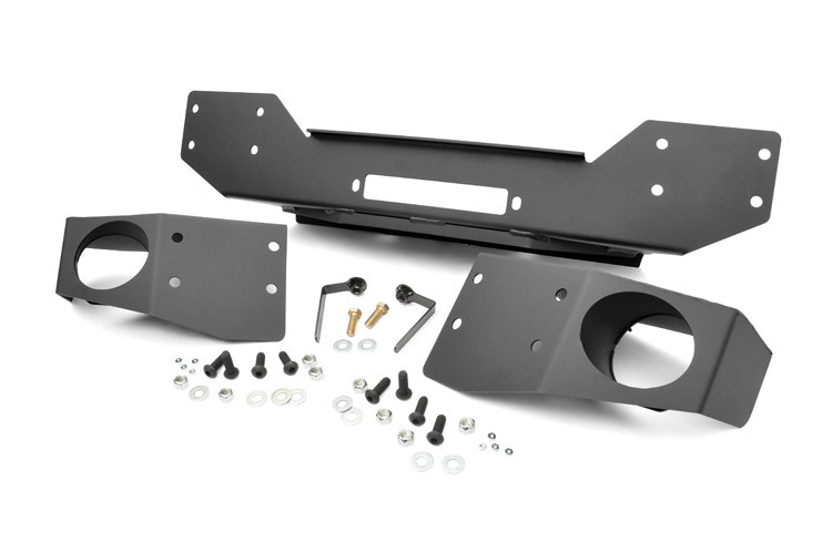 Rough Country - Front Hybrid Stubby Bumper - Fog Mounts - Jeep Wrangler JK/Wrangler Unlimited (07-18) - 1062