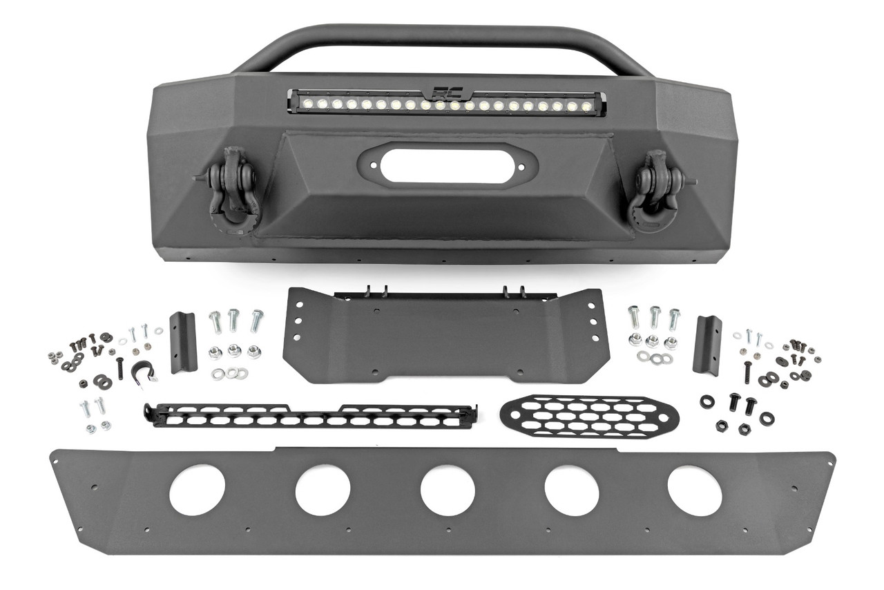 Rough Country - Front Bumper - Hybrid - 20 in. Blk LED - Toyota 4Runner 2WD/4WD (2014-2024) - 10744