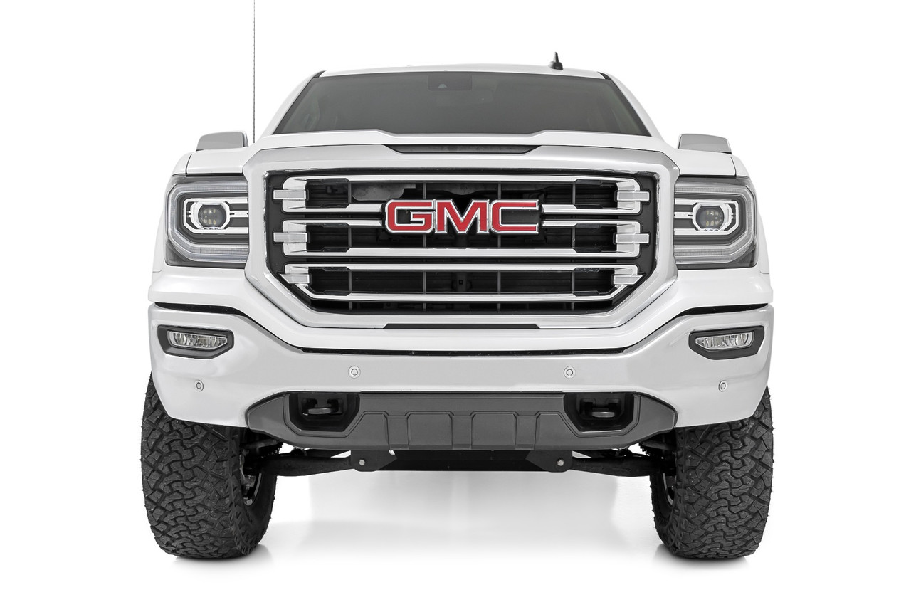 Rough Country - 7 Inch Stamped Steel LCA Lift Kit - Forged UCA - Bracket - M1 Struts/M1 - Chevy/GMC 1500 (16-18) - 11640