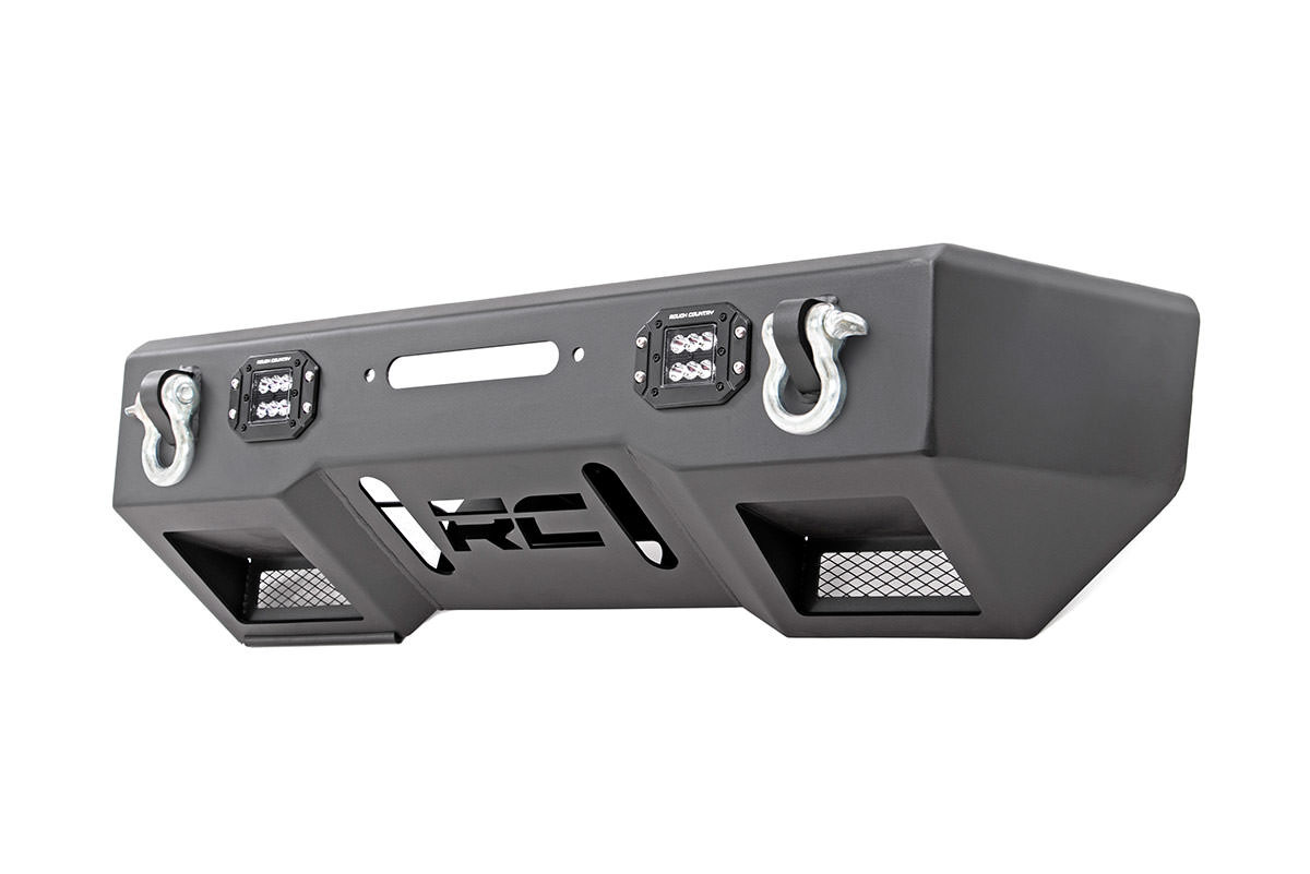 Rough Country - Front Bumper - Stubby - BLK LED - Jeep Gladiator JT/Wrangler JK & JL/Wrangler Unlimited - 11831