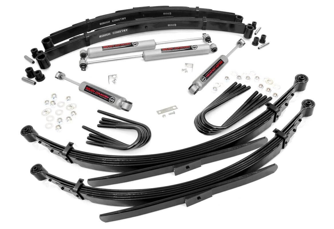 Rough Country - 4 Inch Lift Kit - RR Spring - Chevy/GMC C10/K10 C15/K15 Truck/Half-Ton Suburban (69-72) - 18030
