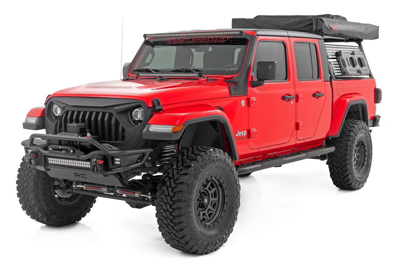 Rough Country - Oval Nerf Steps - Black - Jeep Gladiator JT 4WD (2020-2025) - 21015