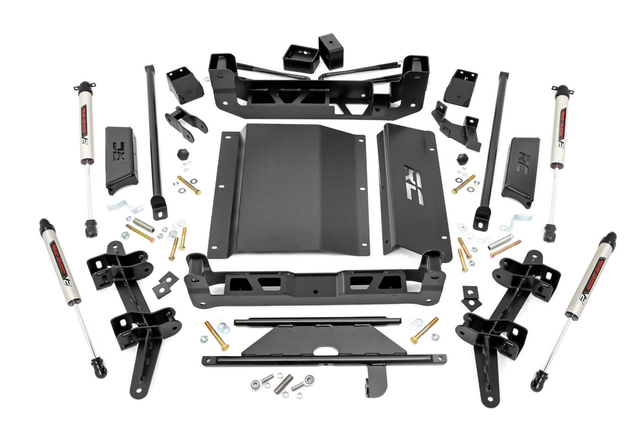 Rough Country - 4 Inch Lift Kit - V2 - Chevy C1500/K1500 Truck & SUV 4WD (1988-1999) - 27470
