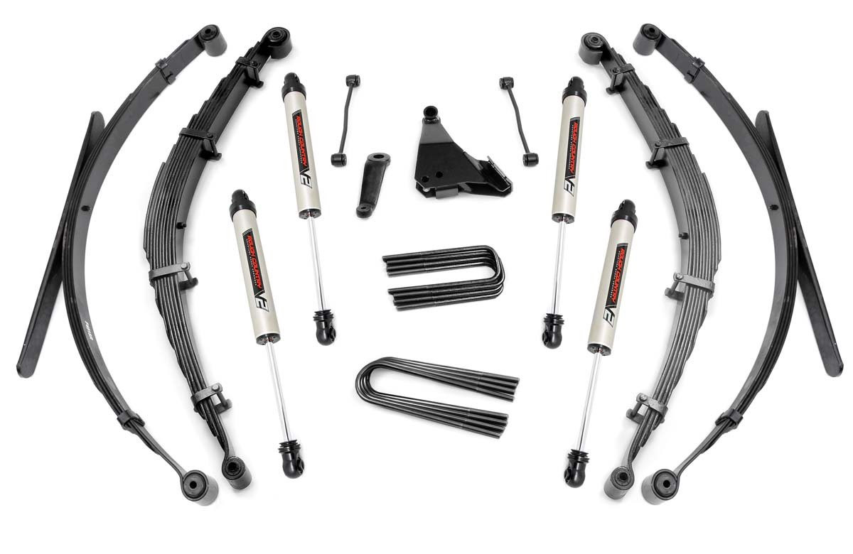 Rough Country - 6 Inch Lift Kit - Rear Springs - V2 - Ford F-250/F-350 Super Duty 4WD (1999) - 49270