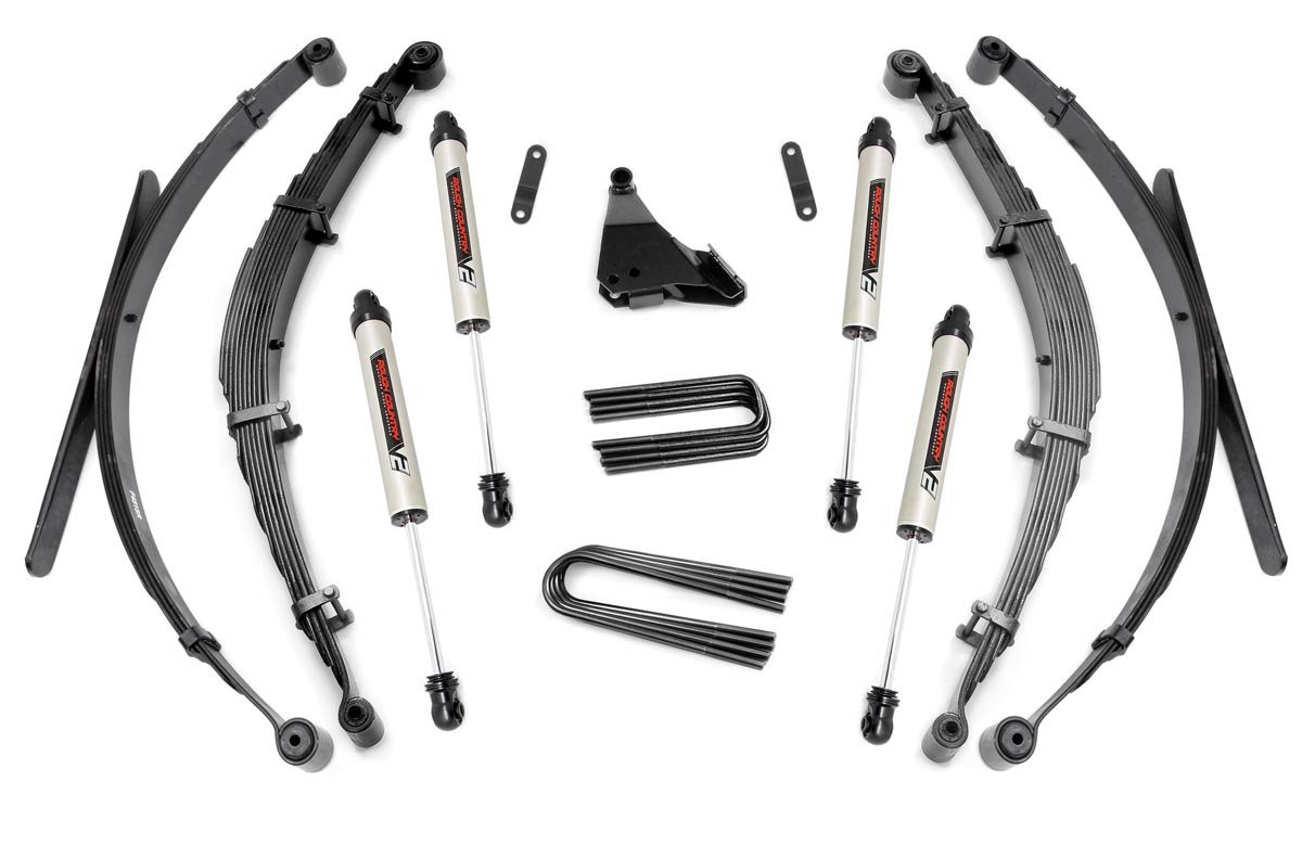 Rough Country - 4 Inch Lift Kit - Rear Springs - V2 - Ford F-250/F-350 Super Duty 4WD (99-04) - 50170