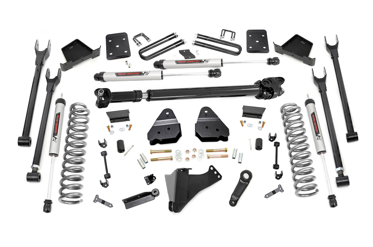Rough Country - 6 Inch Lift Kit - Diesel - 4 Link - D/S - V2 - Ford F-250/F-350 Super Duty (17-22) - 50871
