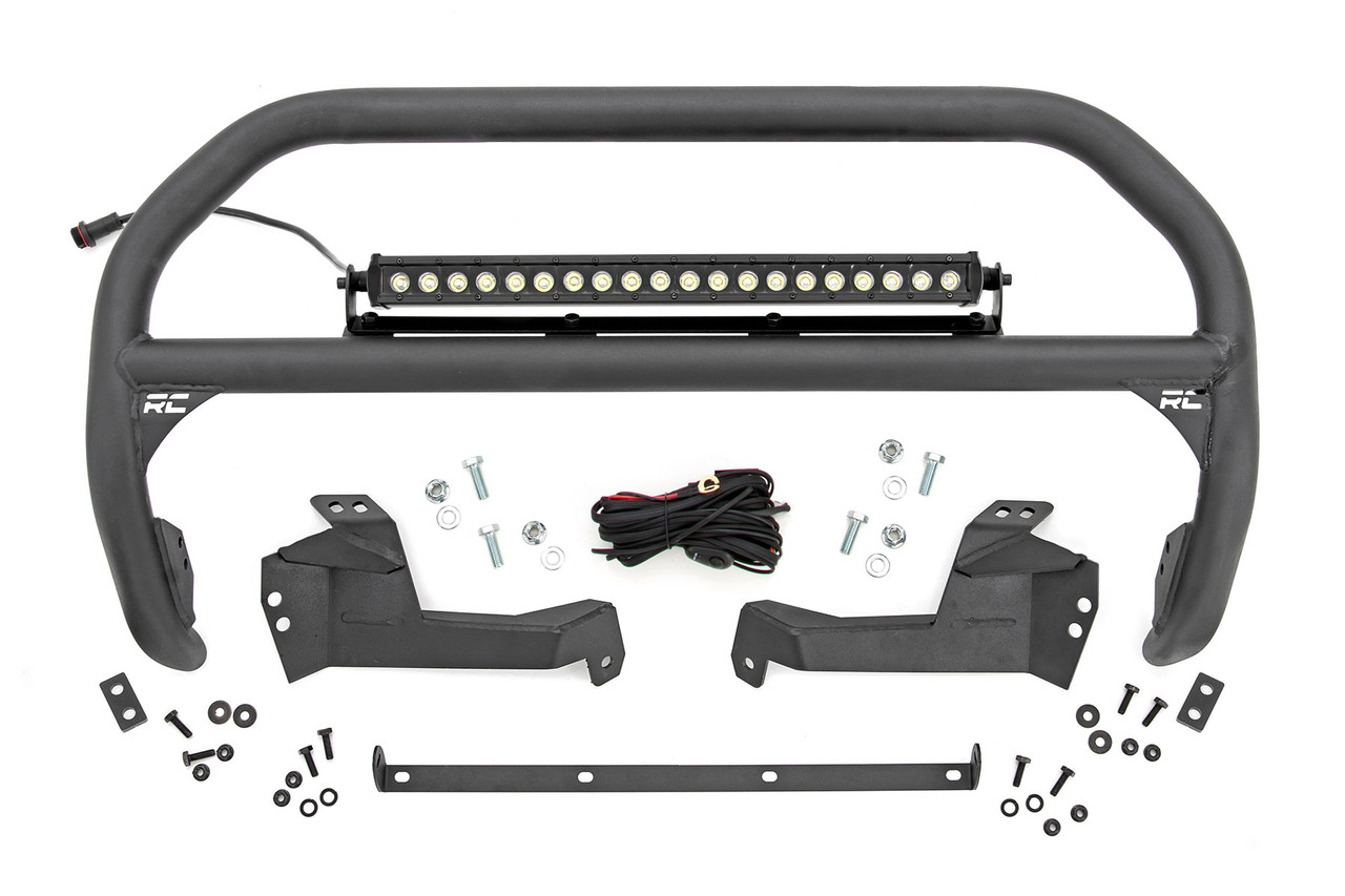 Rough Country - Nudge Bar - 20 Inch Black Single Row LED - Ford Bronco Sport 4WD (2021-2025) - 51041