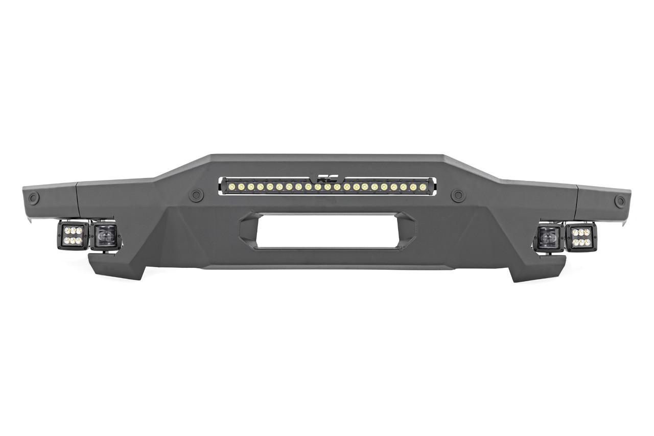Rough Country - Front Bumper - Modular - Stubby Wings - Flood - Fog - Ford Bronco 4WD (21-25) - 51084