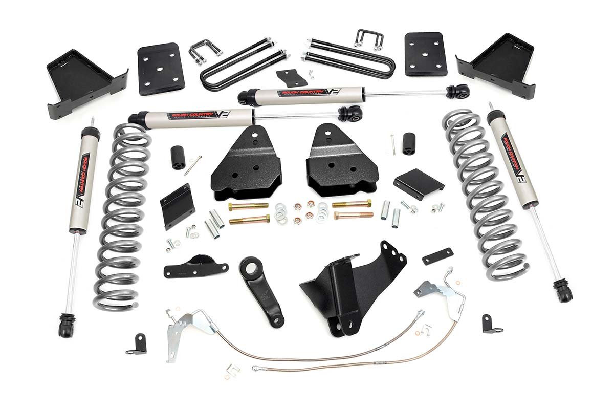 Rough Country - 6 Inch Lift Kit - Gas - No OVLD - V2 - Ford F-250 Super Duty 4WD (2011-2014) - 53370