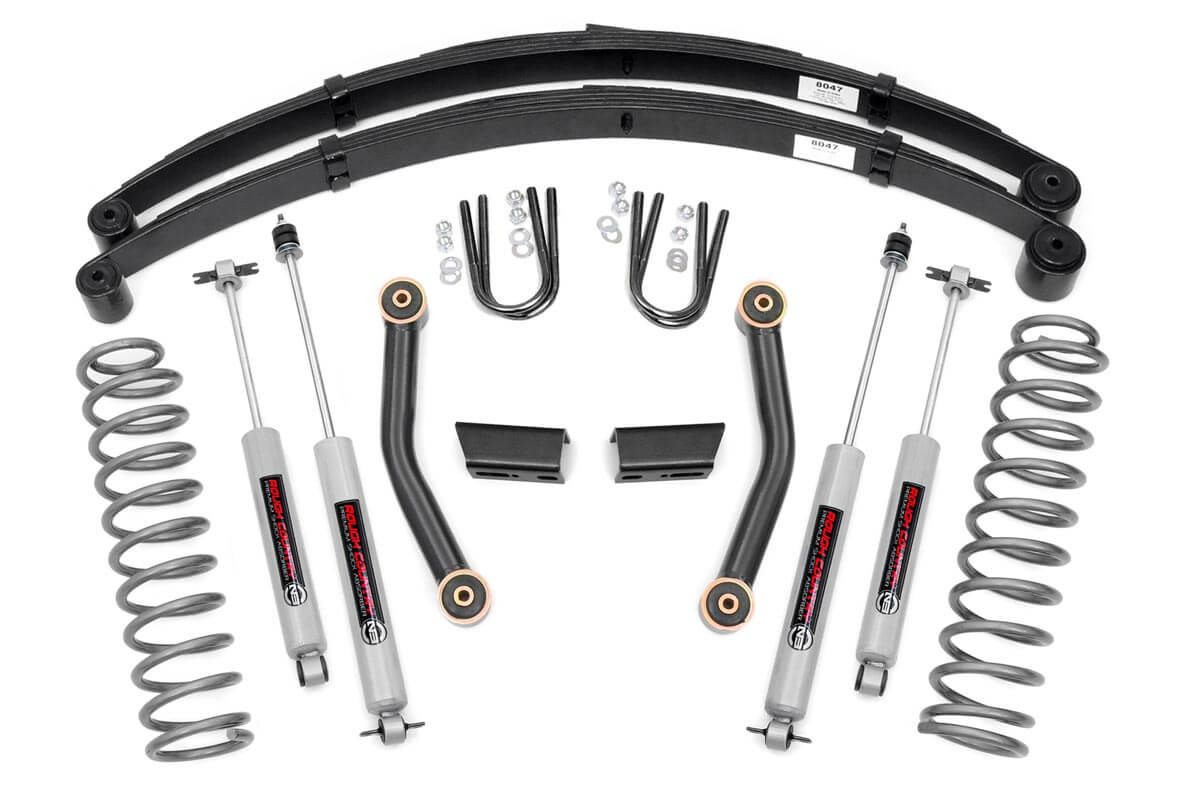 Rough Country - 3 Inch Lift Kit - Series II - RR Springs - Jeep Cherokee XJ 2WD/4WD (84-01) - 630XN2