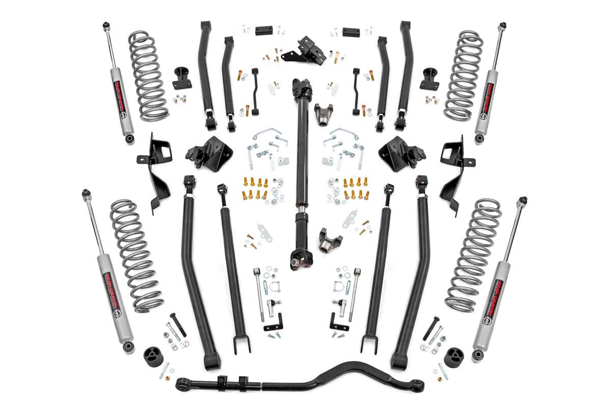Rough Country - 6 Inch Lift Kit - Long Arm - Jeep Wrangler Unlimited 4WD (2018-2023) - 66030