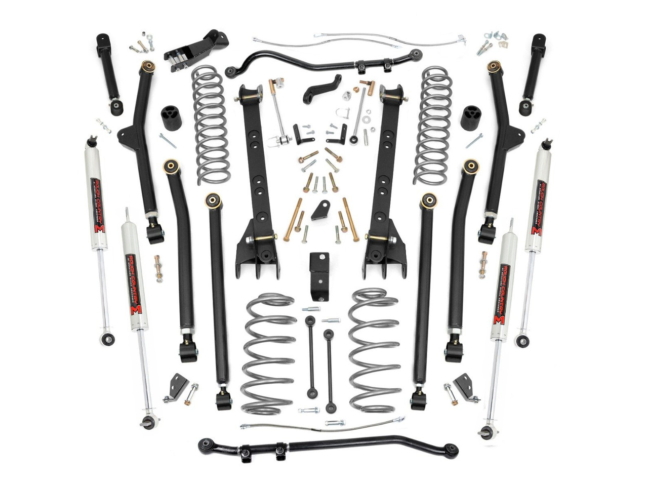 Rough Country - 4 Inch Lift Kit - Long Arm - M1 - Jeep Wrangler TJ 4WD (1997-2006) - 66340