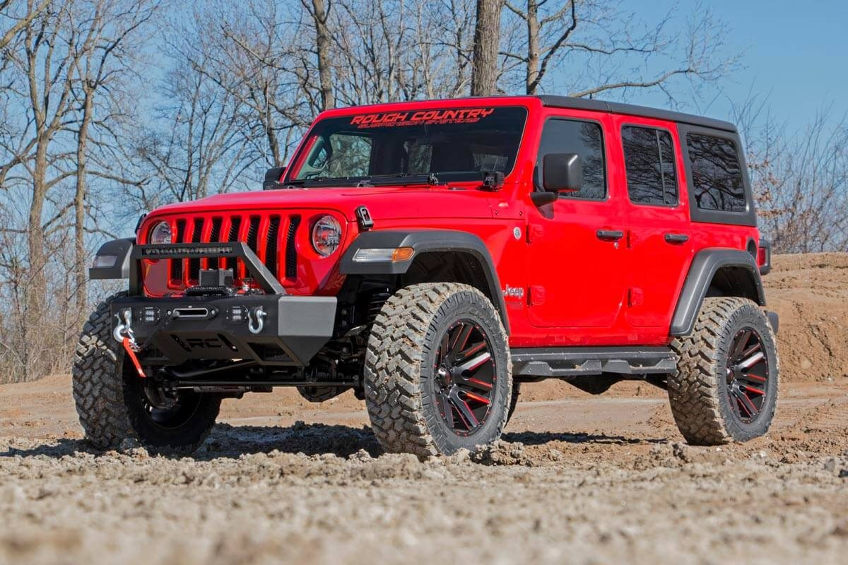 Rough Country - 3.5 Inch Lift Kit - C/A Drop - 4-Door - Jeep Wrangler Unlimited 4WD (18-23) - 66830