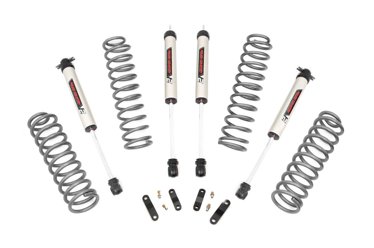 Rough Country - 2.5 Inch Lift Kit - Coils - V2 - Jeep Wrangler Unlimited 2WD/4WD (2007-2018) - 67970
