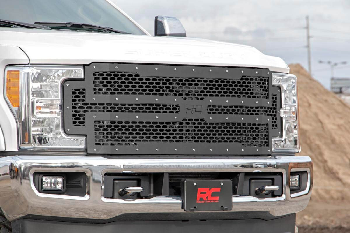 Rough Country - Mesh Grille - Ford F-250/F-350 Super Duty 2WD/4WD (2017-2019) - 70213
