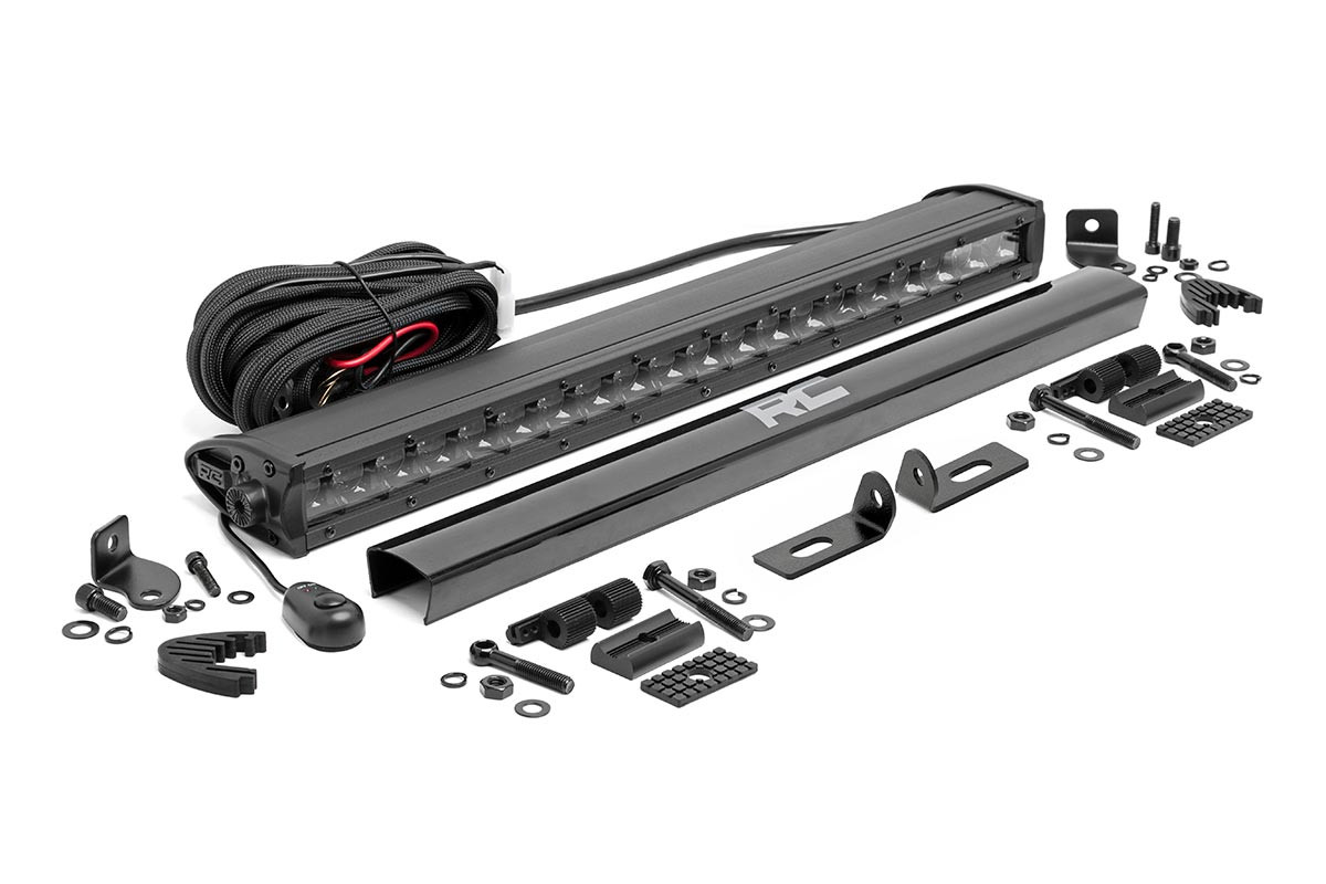 Rough Country - LED Light Kit - Bumper Mount - 20 in. Black Single Row - Ford Ranger (19-23) - 70815