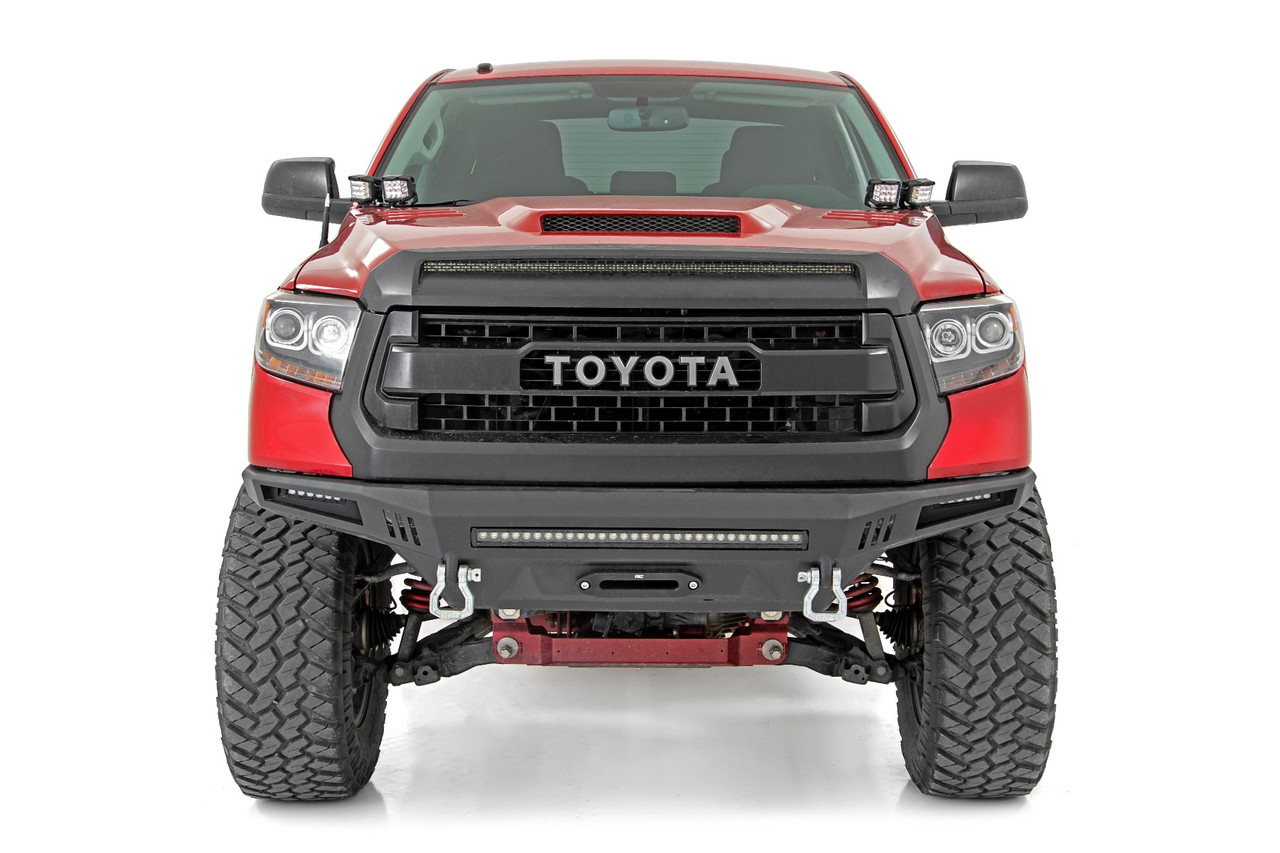 Rough Country - LED Light Kit - Ditch Mount - Dual 2 in. Black Pairs - Spot - Toyota Tundra (14-21) - 70835