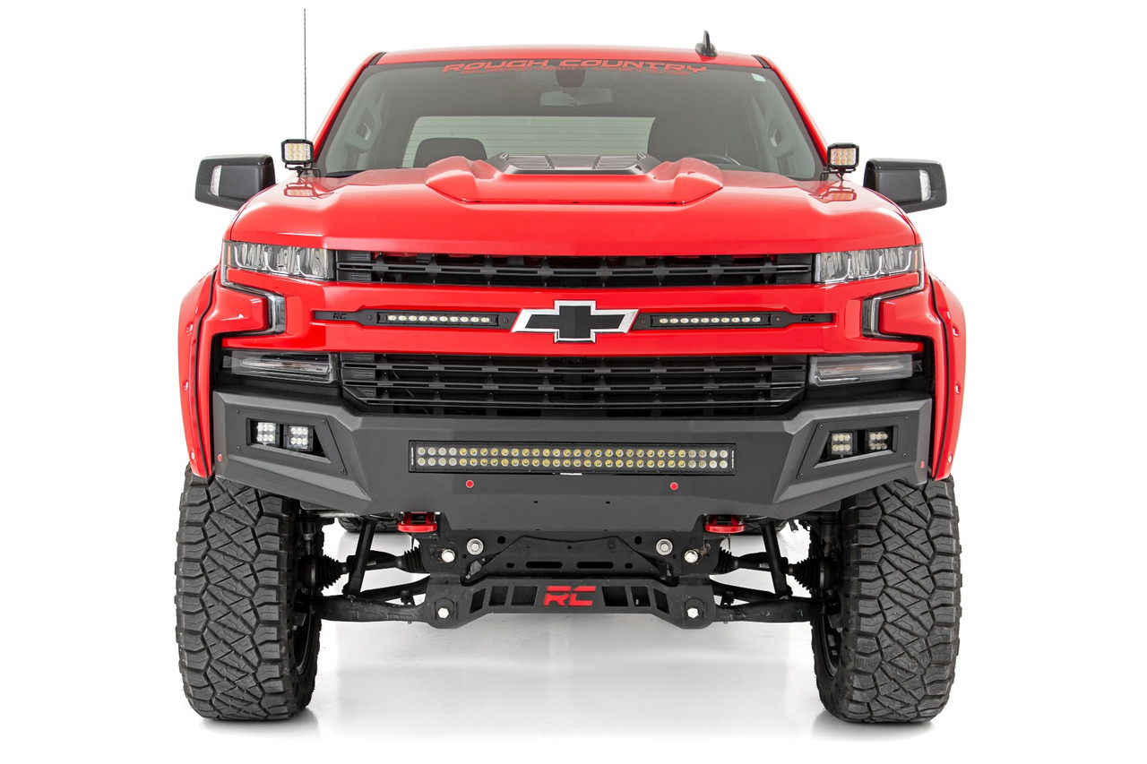 Rough Country - LED Light Kit - Ditch Mount - 3 in. OSRAM - Wide - Chevy Silverado 1500 (19-24) - 70845