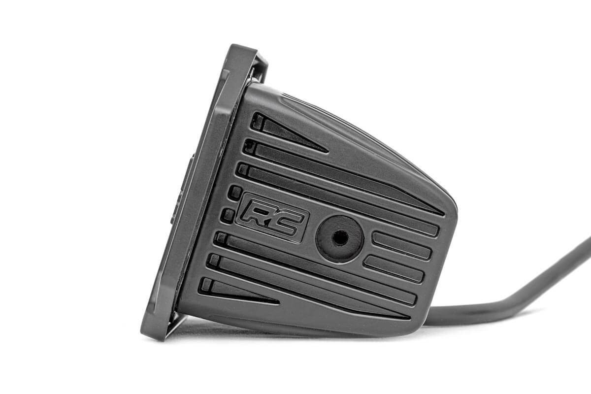 Rough Country - 2 Inch Black Series LED Light Pods - Spot - Square - Cool White DRL - 70903BLKDRL