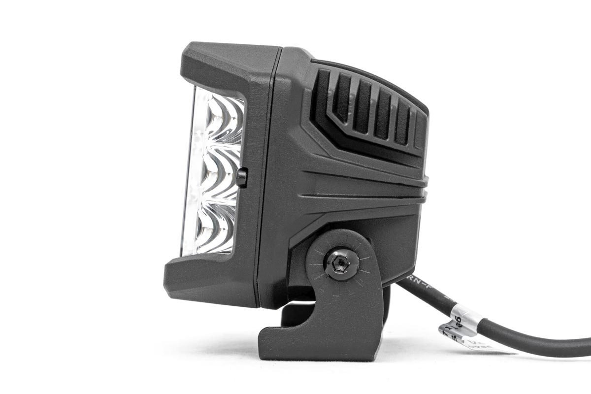 Rough Country - 3 Inch Chrome Series LED Lights - Wide Angle Osram - Pair - 70904