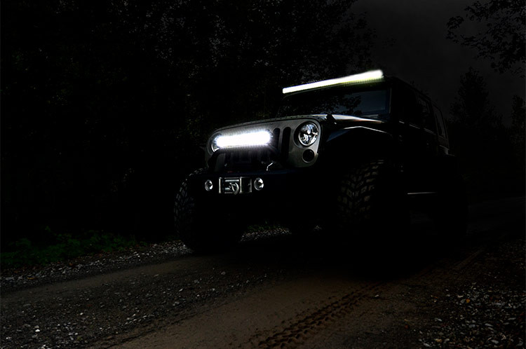 Rough Country - 20 Inch Chrome Series LED Light Bar - Dual Row - Cool White DRL - 70920D