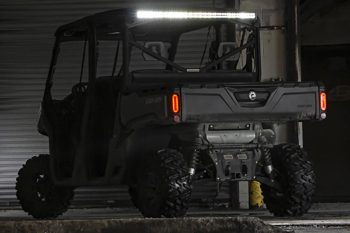 Rough Country - LED Light Kit - Cab Mount - 50 in. Black Dual Row - Can-Am Defender MAX HD10 - 71019