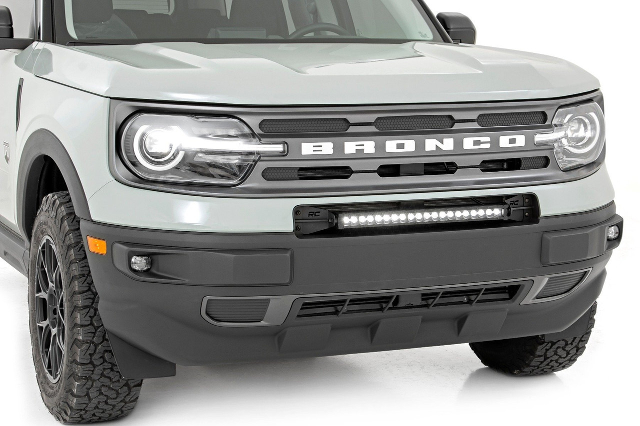 Rough Country - LED Light Kit - Bumper Mount - 20 in. Black Single Row - Ford Bronco Sport (21-25) - 71036