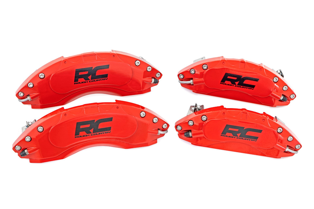 Rough Country - Caliper Covers - Front and Rear - Red - Toyota 4Runner 2WD/4WD (2003-2024) - 71149