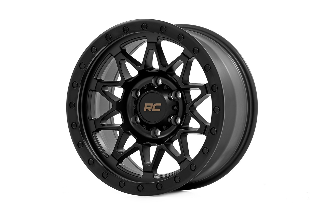 Rough Country - Rough Country 78 Series Wheel/Simulated Beadlock/Black/17x8.5/5x5/+0mm - 78170918B