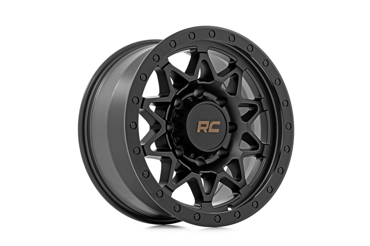 Rough Country - Rough Country 78 Series Wheel/Simulated Beadlock/Black/18x9/8x6.5/-12mm - 78181210B