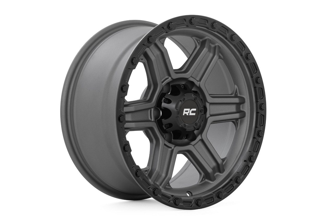 Rough Country - Rough Country 79 Series Wheel/One-Piece/Gunmetal Gray w/Black Ring/17x8.5/6x5.5/0mm - 79170912G