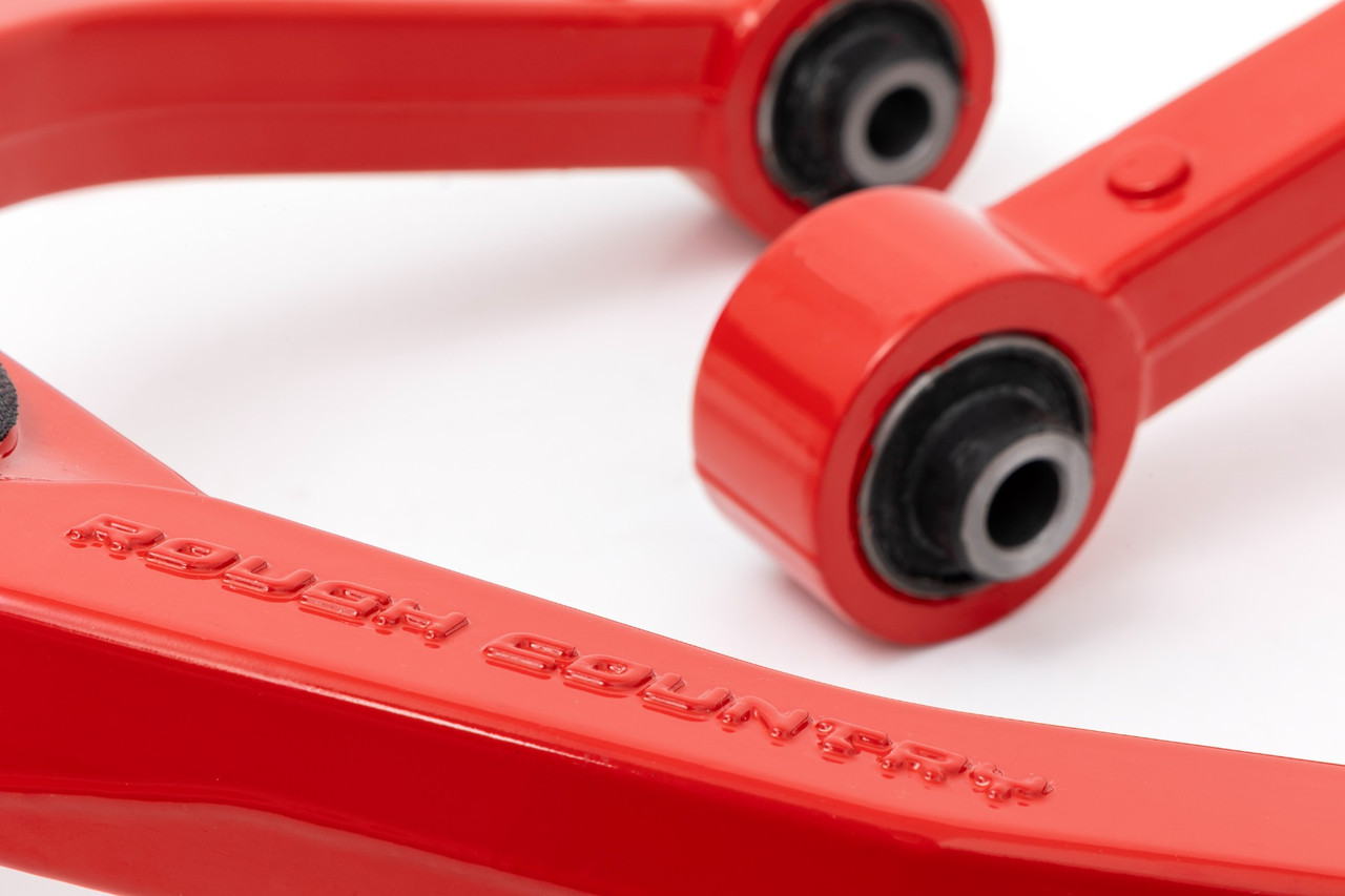 Rough Country - Red Forged Upper Control Arms - OE Upgrade - Nissan Titan 2WD/4WD (2004-2024) - 82008RED