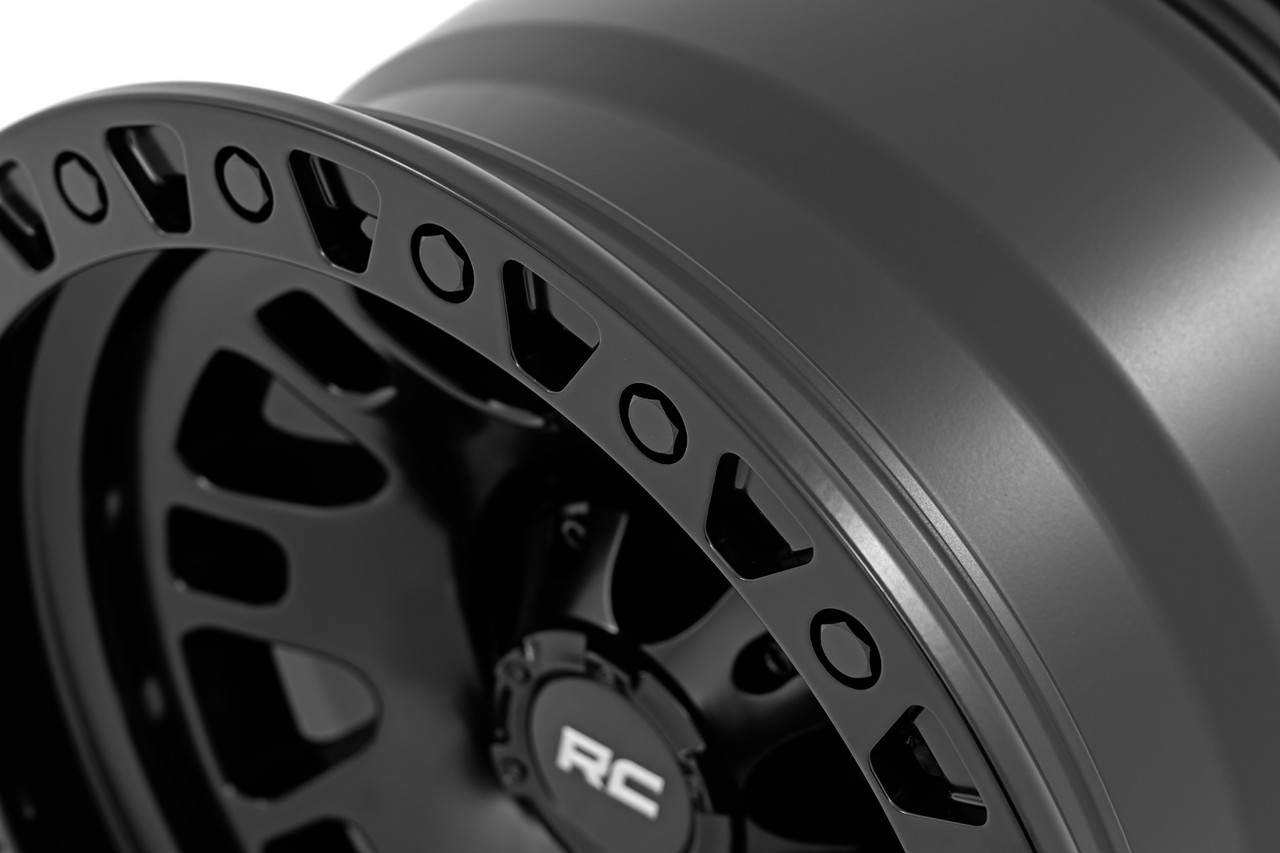 Rough Country - Rough Country 82 Series Wheel/One-Piece/Semi Gloss Black/18x9/5x5/-12mm - 82181218