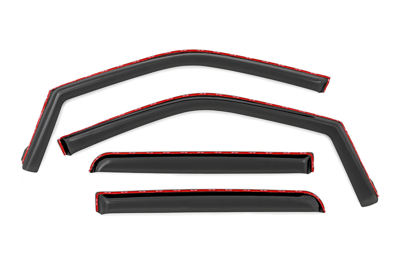 Rough Country - Side Window Deflectors - In Channel Rain Guard - Ford F-150/Lightning/F-250/F-350/Raptor (15-25) - 831524
