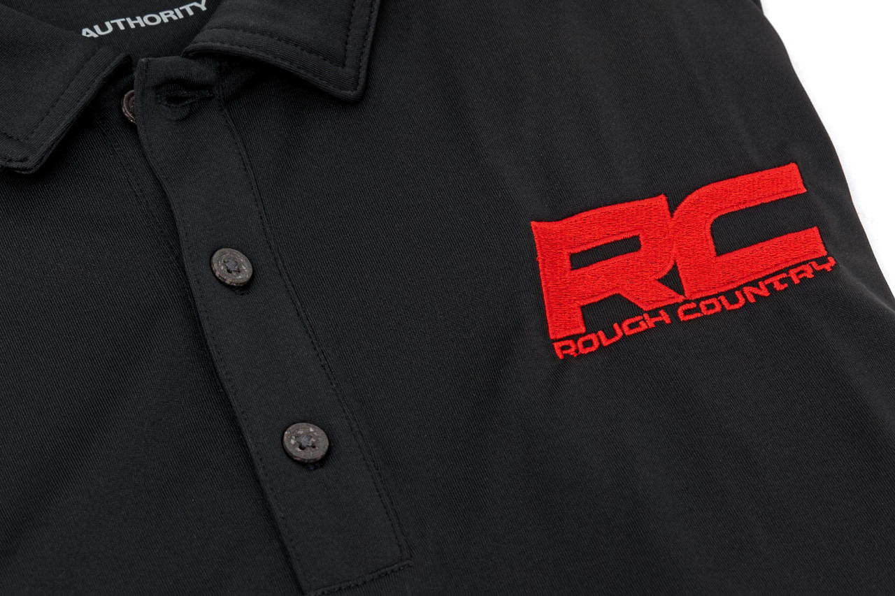 Rough Country - Rough Country Polo - Rough Country Logo - Black - Moisture Wicking - Size Large - 83911