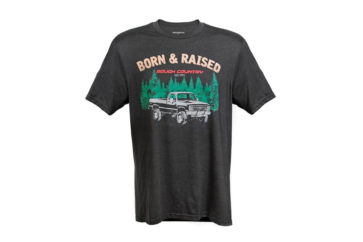 Rough Country - Rough Country T-Shirt - Born & Raised - Black - XL - 84081XL