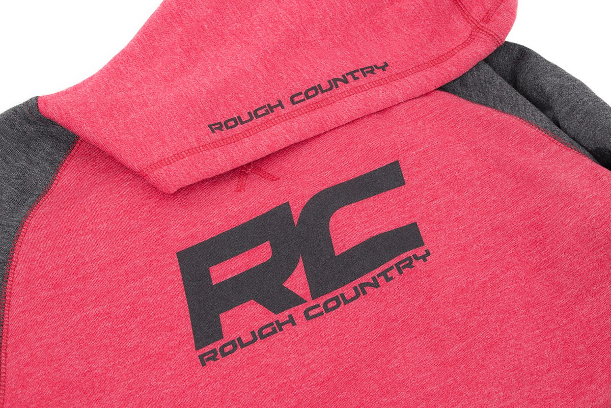 Rough Country - Rough Country Hoodie - Heater - Red/Gray - XL - 84083XL