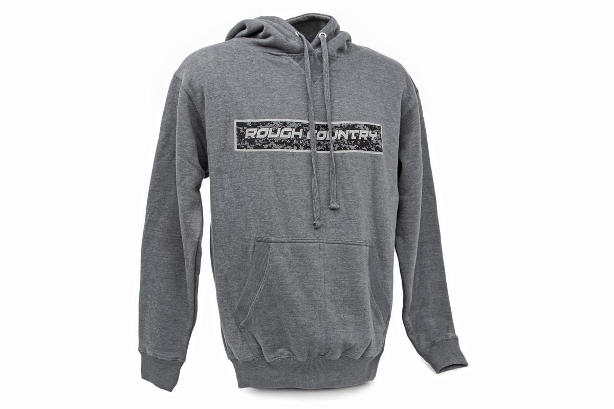 Rough Country - Rough Country Hoodie - Digital - Grey - 2XL - 840892XL