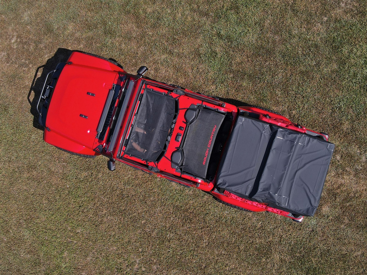 Rough Country - Mesh Bikini Top Plus - Black - Jeep Gladiator JT 4WD (2020-2024) - 85118