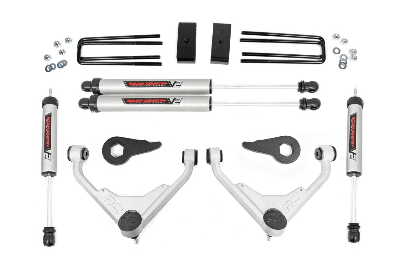 Rough Country - 3 Inch Lift Kit - FT Code - V2 - Chevy/GMC Sierra/Silverado 2500 HD Suburban/Yukon XL 2500 (01-10) - 859670