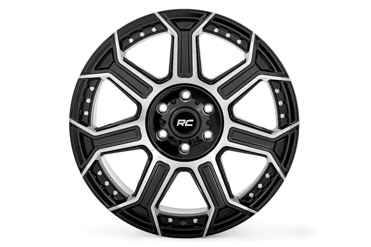 Rough Country - Rough Country 89 Series Wheel/One-Piece/Black Machined Gun Metal/20x10/6x5.5/-18mm - 89201812