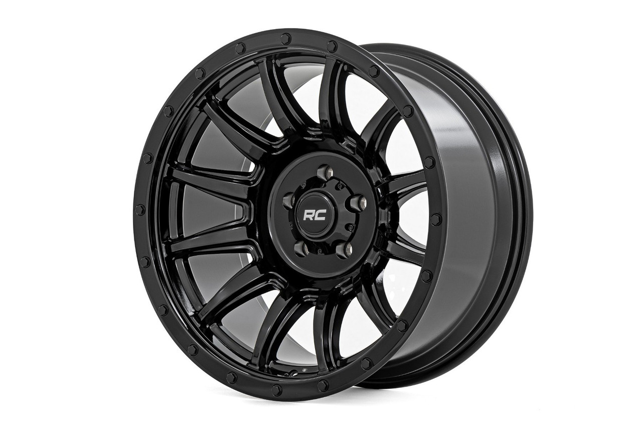 Rough Country - Rough Country 90 Series Wheel/One-Piece/Gloss Black/20x9/6x5.5/-12mm - 90201212B