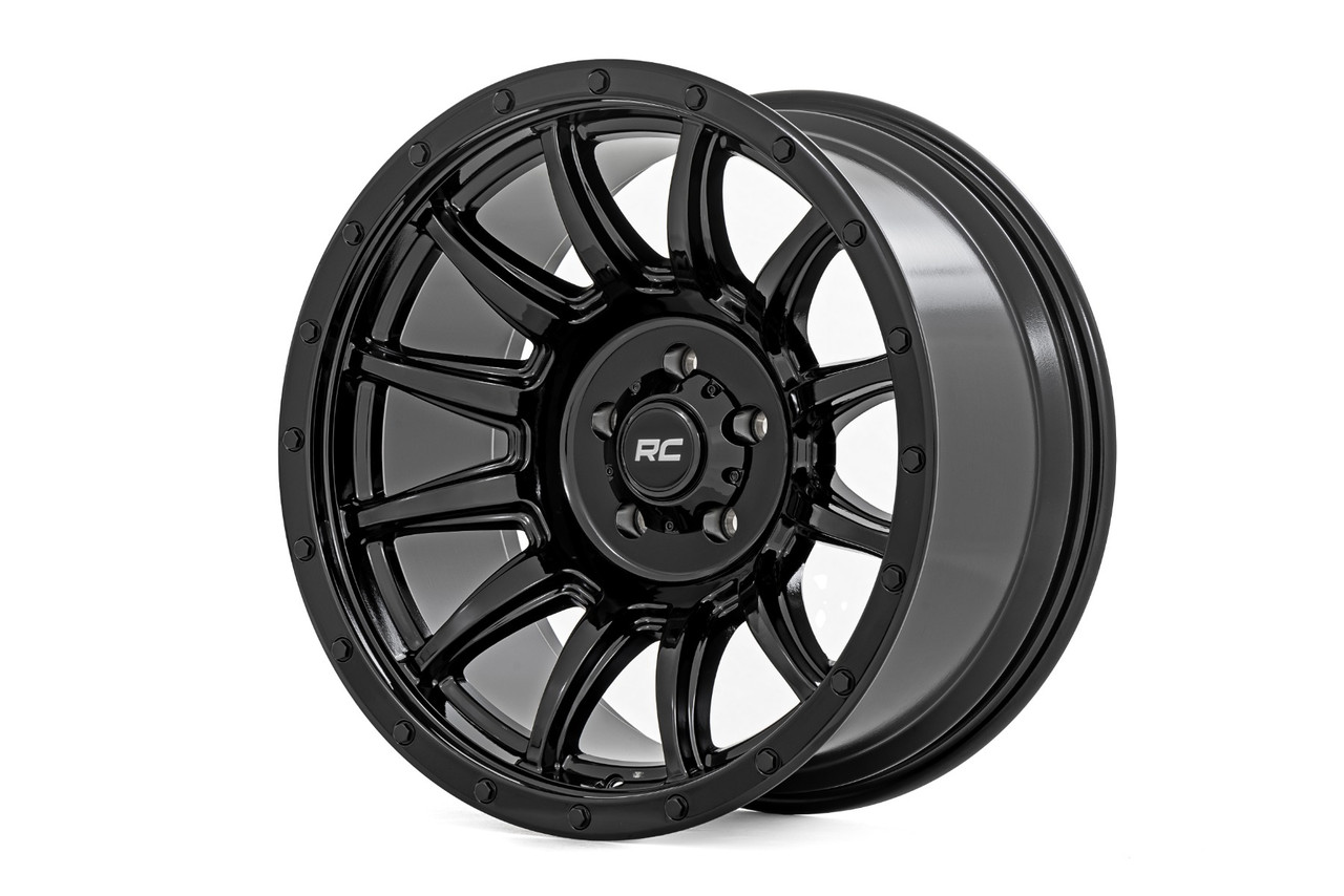 Rough Country - Rough Country 90 Series Wheel/One-Piece/Gloss Black/20x10/8x170/-19mm - 90201811B