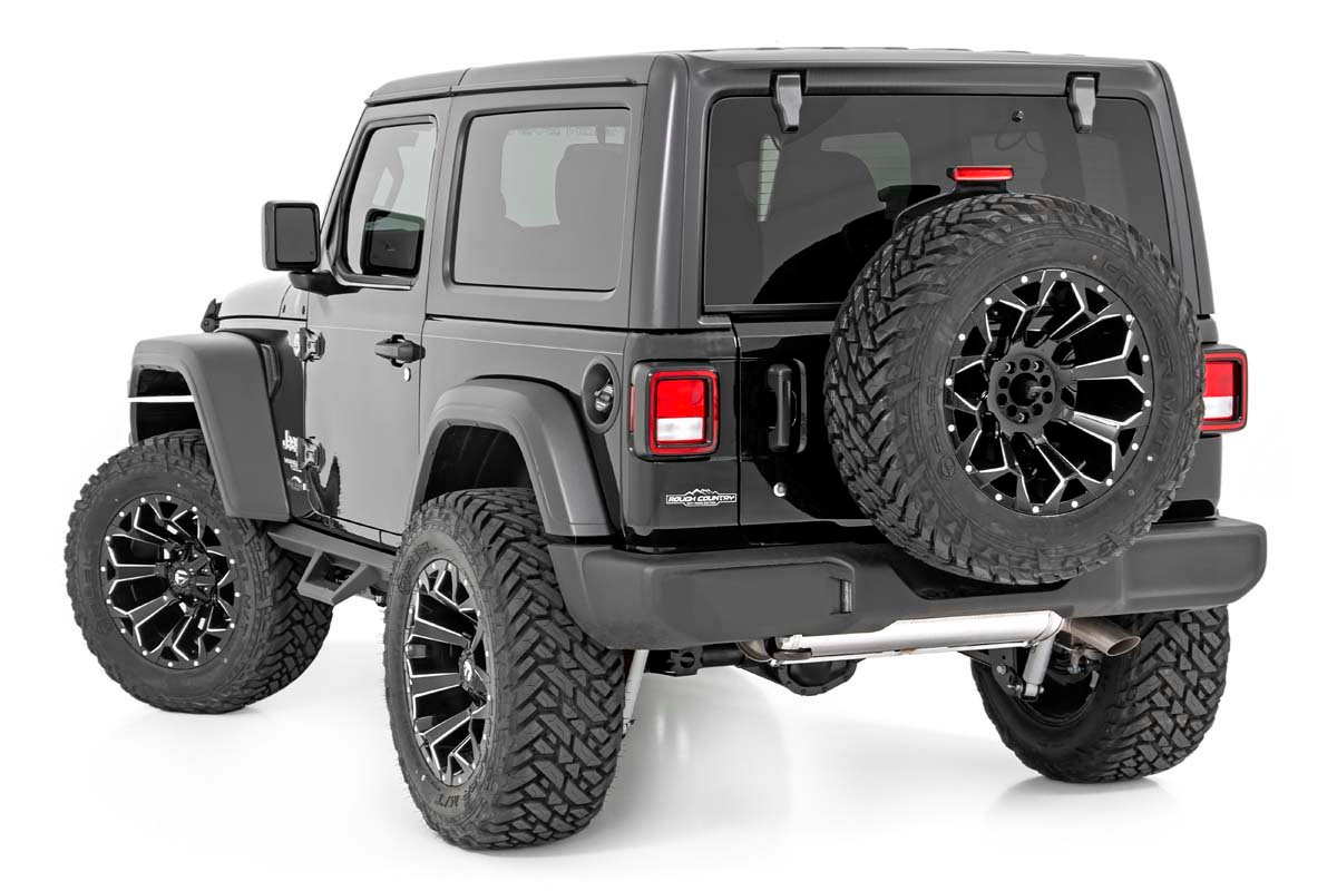 Rough Country - Contoured Drop Steps - 2 Door - Jeep Wrangler JL 4WD (2018-2025) - 90761