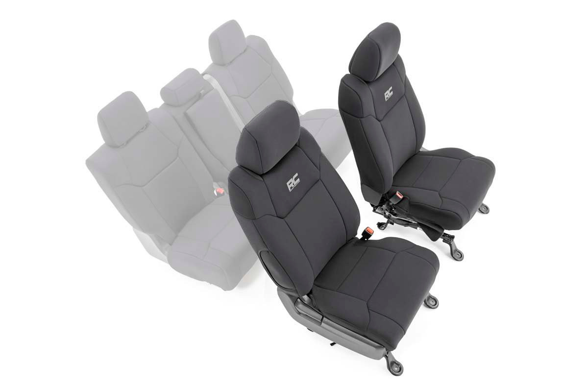Rough Country - Seat Covers - Front W/ Console Cover - Toyota Tundra 2WD/4WD (2014-2021) - 91026A