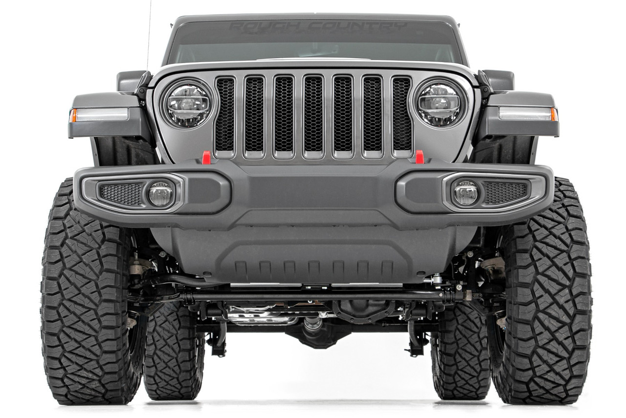 Rough Country - 3.5 Inch Lift Kit - Adj Lower - FR D/S - Jeep Wrangler Unlimited 4WD (24-25) - 91630
